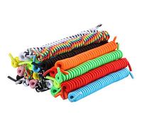 WILLBOND 12 Pairs No Tie Curly Shoelaces Elastic Shoe Lace for Kids and Adults (Multicolor)