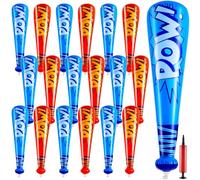 WILLBOND 18 Pcs Pow Inflatable Baseball Bat 17'' Inflatable Toy Bat Baseball Party Favors Goodie Bag Stuffers Carnival Prizes Games Birthday Party Supplies(2 Colors)