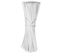 WILLBOND 200 Pcs 4.72'' Multi Function Garden Plastic Twist Tie, PE Twist Flexible Plant Ties, Garden Plant Twist Tie Garden Plant Support, Cable Ties, Large Garbage Bag Bundle(White)