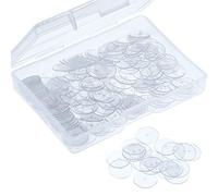 WILLBOND 200 Pcs Clear Disc Pads to Stabilize Earrings, Plastic Discs for Earring Backs