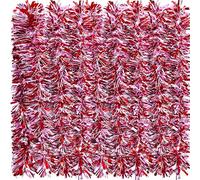 WILLBOND 26.2 Feet Valentines Tinsel Garland Metallic Shiny Hanging Garland Colorful Tinsel Garland Decoration for Valentines Party Indoor and Outdoor Decor (Red, Light Pink and White)