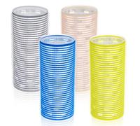 WILLBOND 4 Pcs Long Hair Rollers for Bangs Aluminum Core Curlers Thermal Self Grip Roller for Long and Medium Hair Women Hairstyle (4.7 x 2 Inch,Blue,Yellow,Pink,Gray)