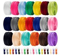 WILLBOND 60 Yards 20 Pcs Sewing Zippers Bulk #5 Nylon Coil Zippers 20 Color Assorted Zipper for Sewing with 200 Zipper Sliders for DIY Tailor Bags Purses Crafts Supplies (Various Color)
