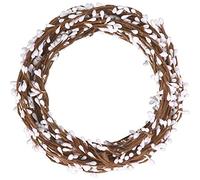 WILLBOND 64 Feet 30 Packs Ply Pip Berry Garland for Christmas Winter Indoor Outdoor Decor Head Wreaths Wedding Crowns (White)