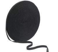 WILLBOND Cotton Twill Tape Ribbon 54.7 Yards Soft Natural Herringbone Webbing Roll Bias Binding Tape for DIY Crafts Sewing Knit(Black,3/8 Inch Wide)