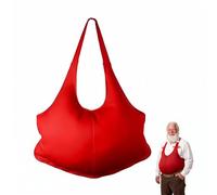 WILLBOND Fake Belly Stuffer Santa Claus Costume Padded Stomach | Soft Realistic Big Beer Belly Pad, Unisex Fat Stomach Suit for Men Women Christmas Halloween Party Cosplay Role Play