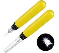 WILLBOND LED Needle Threader Sewing Tools Lighted Plastic Wire Loop DIY Needle Threader Illuminated Hand Machine Sewing Tool for Stitch Crafting Yarn Embroidery Floss