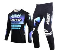 Willbros Motocross Jersey Pants Combo for Dirt Bike Racing MX Enduro Gear Set Motorcycle Offroad Protective Racewear Adult Black Purple (Jersey M Pants 32)