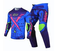 Willbros Motocross Jersey Pants Combo Mens Dirt Bike Offroad MX Gear Set Riding Racewear Women Adult Purple (Jersey M Pants 32)