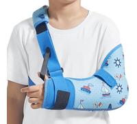Willcom Child Arm Sling with Waist Strap, Kids Immobilizer Brace Support for Broken Arm, Collarbone, Elbow, Wrist (Comfort Version, Left, XS, 22.5-26 Inch)