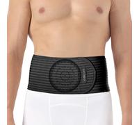 Willcom Umbilical Hernia Belt for Men and Women - Abdominal Support Binder with Ventilated Compression Pad for Pain Relief, Belly Button, Ventral and Incisional Hernia Support(L, 40.5-50'')