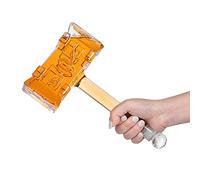 Willcome Creative Hammer Shaped Whiskey Decanter Glass Liquor Bottle for Cocktail, Alcohol, Scotch, Bourbon, Vodka or Wine - 13.5 Oz