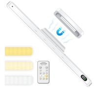 WILLED 3W Under Cupboard Kitchen Lights with Remote Control,Eye-Friendly Under Counter Lights,3 Color Temperatures Mirror Light, Button Control Rechargeable Light Cabinet,Closet,Mirror and Desk