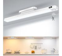 WILLED 5W Motion Sensor Lights Indoor,Eye-Care Under Cupboard Kitchen Lights with Battery Level Display,Mirror Light,Rechargeable Light for Cabinet,Closet,Desk and Mirror