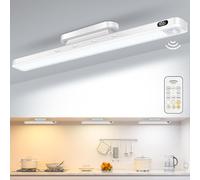 WILLED 5W Wardrobe Lights Motion Sensor with Remote,Eye-Care Motion Densor Lights Indoor with Battery Level Display,Rechargeable Light for Mirror,Stick On Light for Cabinet,Closet,Desk and Mirror