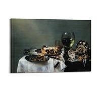 Willem Claesz Heda Breakfast Table with Berry Pie Art Poster Canvas Wall Art Decorative Bedroom Modern Home Print Picture Artworkss 08x12inch(20x30cm)