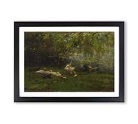 Willem Maris Duck Heaven Framed Print | A2 Black Framed Wall Art | Ready to Hang | Modern Animal Picture | Living Room Bedroom Lounge Office