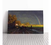 Willem Roelofs The Rainbow Canvas Print | Gallery Wrapped 30mm Frame Wall Art | 20x14 inches | Ready to Hang | Modern Rainbow Picture | Living Room Bedroom Lounge Office