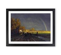 Willem Roelofs The Rainbow Classic Painting Framed Print | A2 Black Framed Wall Art | Ready to Hang | Classic Historical Picture | Living Room Bedroom Lounge Office