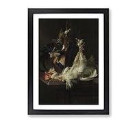 Willem Van Aelst Still Life Birds Classic Painting Framed Print | A2 Black Framed Wall Art | Ready to Hang | Classic Historical Picture | Living Room Bedroom Lounge Office