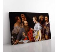 Willem van der Vliet An Allegory Classic Painting Canvas Wall Art Print Ready to Hang, Framed Picture for Living Room Bedroom Home Office Décor, 60x40 cm (24x16 Inch)