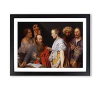 Willem van der Vliet An Allegory Classic Painting Framed Print | A3 Black Framed Wall Art | Ready to Hang | Classic Historical Picture | Living Room Bedroom Lounge Office