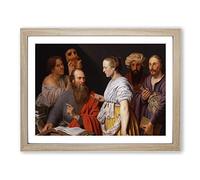 Willem van der Vliet An Allegory Classic Painting Framed Print | A4 Oak Framed Wall Art | Ready to Hang | Classic Historical Picture | Living Room Bedroom Lounge Office