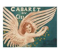 Willette Cabaret Ciel Heaven Angel Show Advert Large Wall Art Print Canvas Premium Mural