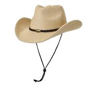 Willheoy Western Straw Cowboy Hat for Women Beach Sun Hat for Men Wide Brim Fedora Hat Cowgirl Hats Summer Panama Hat