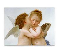 William Adolphe Bouguereau art canvas - Cupid and Psyche First Kiss - Classic Painting Vintage Wall Art Print poster for Living Room Home Wall Decor Unframed 12x16in/30x40cm
