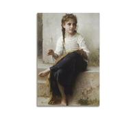 William-Adolphe Bouguereau Art Poster The Seamstress Canvas Wall Art Picture Prints Hanging Photo Idea Decor Homes Artworks 16x24inch(40x60cm)
