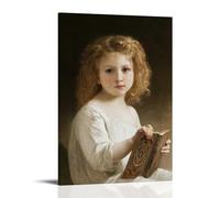 William Adolphe Bouguereau Artistic Work (The Story Book) Poster Family Aesthetic Wall Hanging Art Printed Photo Paint for Bedroom Decoration 24x36inch(60x90cm)
