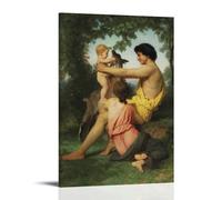William Adolphe Bouguereau Idyll Ancient Family Classic Masterpiece Poster Canvas Painting Wall Art Decorative Picture Prints Modern Decor 20x30inch(50x75cm)