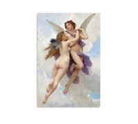 William-Adolphe Bouguereau L'Amour Et Psyché (Cupid And Psyche) Poster Art Poster Canvas Painting Decor Wall Print Photo Home Modern Decorative Posters 12x18inch(30x45cm)