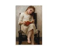 William-Adolphe Bouguereau Le Livre De Prix Poster Canvas Wall Art Prints Poster Photo Picture Painting Posters Room Decor 16x24inch(40x60cm)