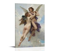 William Adolphe Bouguereau Love And Psyche Canvas Print Wall Decor 08x12inch