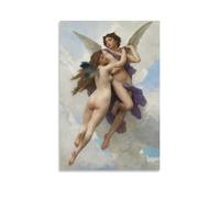 William Adolphe Bouguereau Love And Psyche Canvas Print Wall Decor 08x12inch