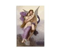 William Adolphe Bouguereau Painters' Works「The Abduction of Psyche (1895)」Printed Canvas Poster Art Print Wall Photo Paint Hanging Picture Family Bedroom Decor Gift 12x18inch(30x45cm)
