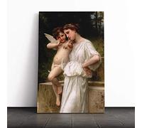 William Adolphe Bouguereau Secrets I Love Canvas Print | Gallery Wrapped 30mm Frame Wall Art | 30x20 inches | Ready to Hang | Modern Picture | Living Room Bedroom Lounge Office
