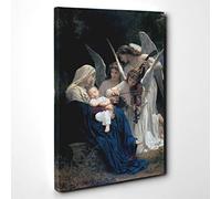 William Adolphe Bouguereau Song of The Angels Canvas Print | Gallery Wrapped 30mm Frame Wall Art | 30x20 inches | Ready to Hang | Modern Picture | Living Room Bedroom Lounge Office