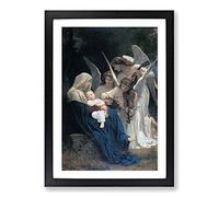 William Adolphe Bouguereau Song of The Angels Framed Print | A2 Black Framed Wall Art | Ready to Hang | Modern Nature Picture | Living Room Bedroom Lounge Office