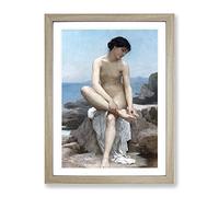 William Adolphe Bouguereau The Bather Classic Painting Framed Print | A2 Oak Framed Wall Art | Ready to Hang | Classic Historical Picture | Living Room Bedroom Lounge Office
