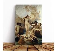 William Adolphe Bouguereau The Birth of Venus Canvas Print | Gallery Wrapped 30mm Frame Wall Art | 24x16 inches | Ready to Hang | Modern Picture | Living Room Bedroom Lounge Office