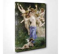 William Adolphe Bouguereau The Invitation Canvas Print | Gallery Wrapped 30mm Frame Wall Art | 30x20 inches | Ready to Hang | Modern Picture | Living Room Bedroom Lounge Office