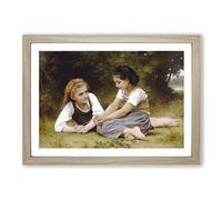 William Adolphe Bouguereau The Nut Gatheres Framed Print | A2 Oak Framed Wall Art | Ready to Hang | Modern Nature Picture | Living Room Bedroom Lounge Office