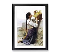 William Adolphe Bouguereau Thirst Classic Painting Framed Print | A3 Black Framed Wall Art | Ready to Hang | Classic Historical Picture | Living Room Bedroom Lounge Office