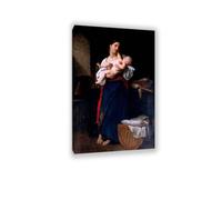 William-Adolphe Bouguereau Wall Art First Strokes (large version) Famous Paintings Prints Classic Portrait Canvas Art Wall Decor for Living Room Bedroom Bathroom Home Decor 50x30cm Inner frame