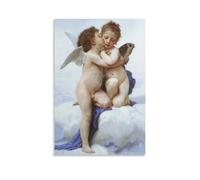 William Adolphe Bouguereau Works《Cupid And Psyche》Printing Posters Vintage Scroll Canvas Wall Painting Art Print Decor for Cozy Home Interior 24x36inch(60x90cm)