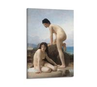 William Adolphe Bouguereau Works (The Bathers) Antique Style Art Print Hanging Paintings Printed Canvas Wall Art Poster 20x30inch(50x75cm)