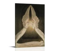 William Blake - Christ in The Sepulchre, Guarded by Angels Classic Posters Canvas Wall Art Decorative Bedroom Modern Home Print Picture Artworkss 08x12inch(20x30cm)
